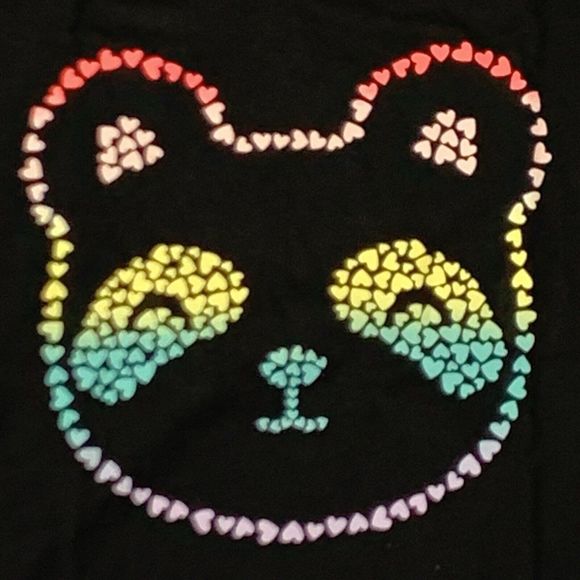 Cat & Jack Tshirt Size Junior XLarge (14/16) Black Cat Face Graphic Short Sleeve - Picture 2 of 6